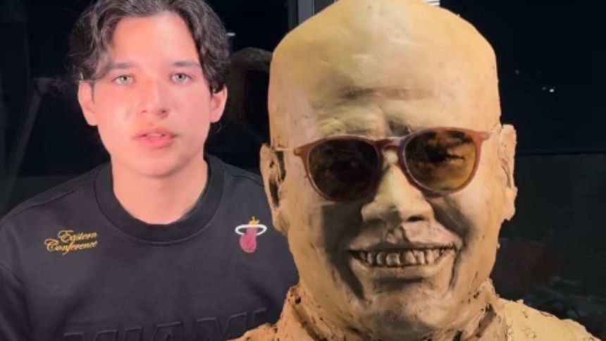 EN VIDEO: La espectacular escultura que un joven venezolano hizo para rendir honor a Rubby Pérez